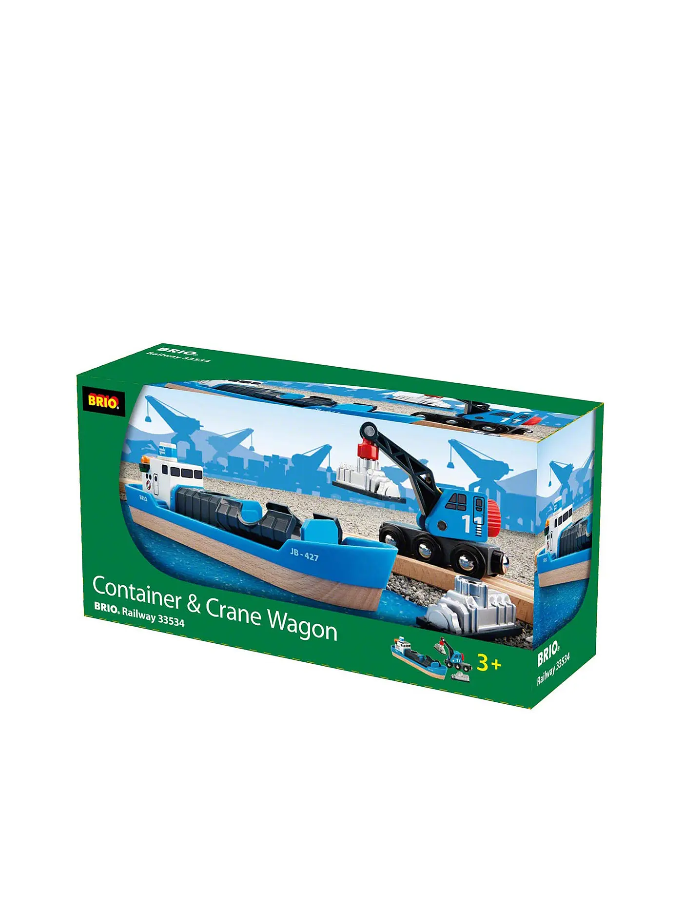 BRIO | Containerschiff mit Kranwagen | 